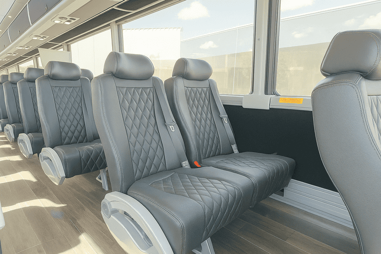 interior of Charter Bus Rental Missoula charter bus